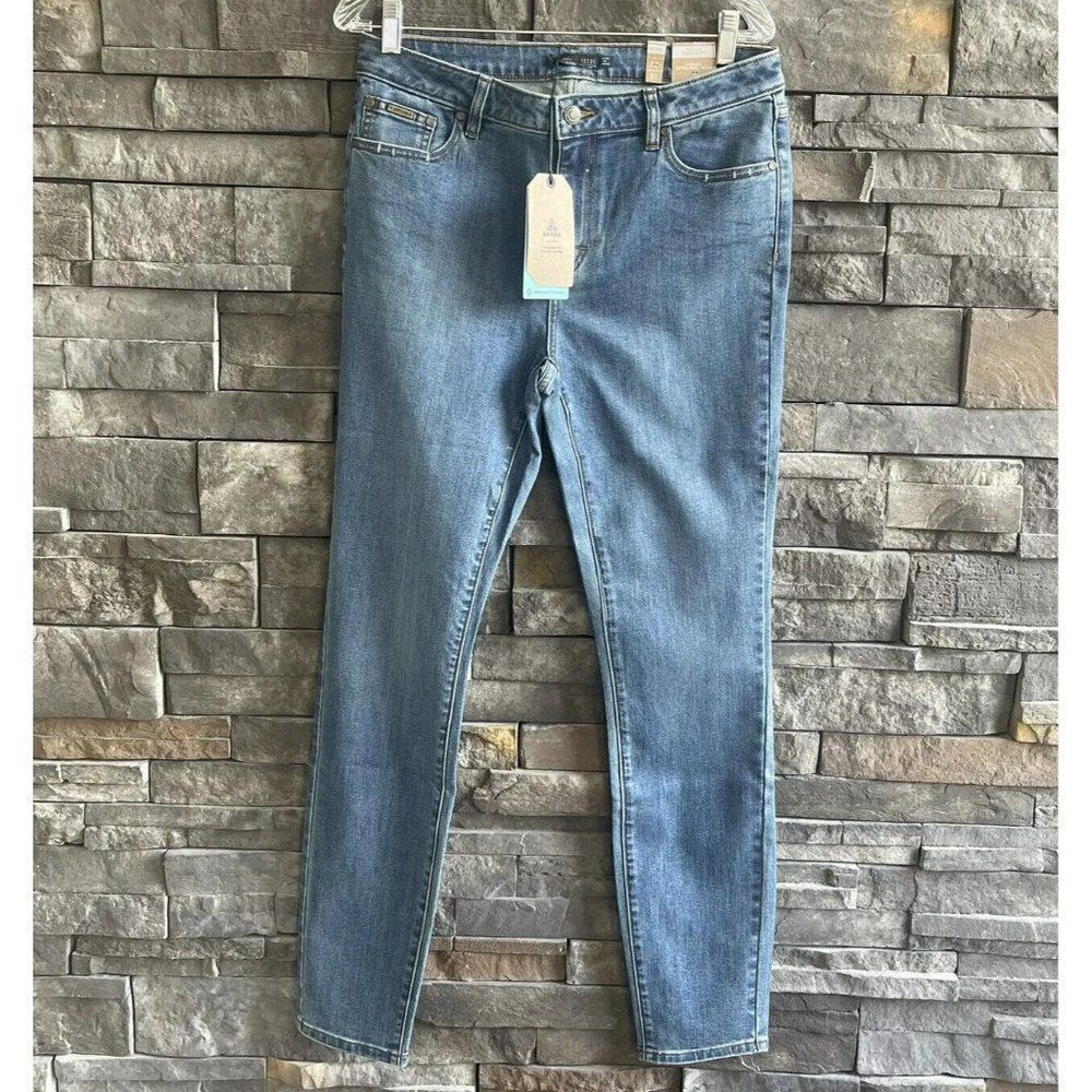 Prana Sienna Jean Fitted‎ Women’s True Blue Stretch Organic Cotton Size 12